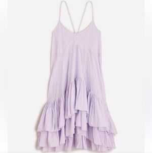 NWT | J. Crew Ruffle Gauze Beach Dress | Size S | Purple